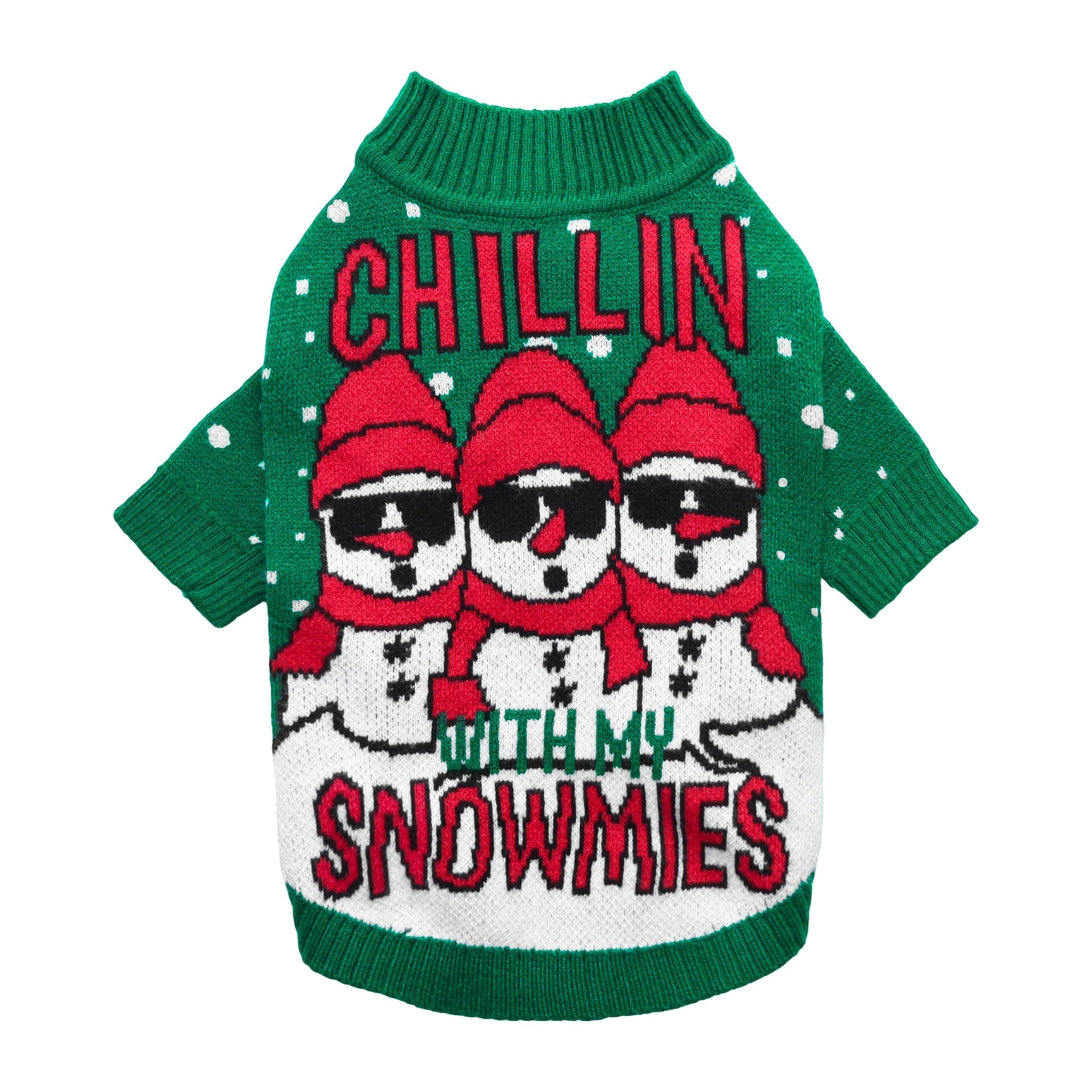 Chillin with My Snowmies Ugly Christmas Sweater christmas dog sweater Fitwarm