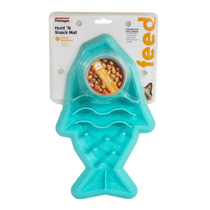 OUTWARD HOUND CAT HUNT N SNACK MAT BLUE slow cat feeder Outward Hound