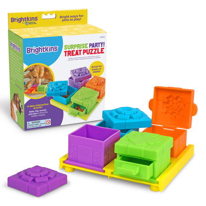 Brightkins Surprise Party! Dog Treat & Food Interactive Puzzle Toy Interactive dog puzzle Hunger for words