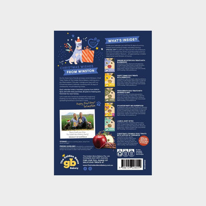 Golden Bone Bakery Christmas Advent Calendar with Dog Treats & Surprises - Large dog treats The golden bone bakery