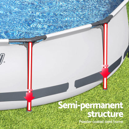 Bestway Swimming Pool 366x76cm Steel Frame Round Above Ground Pools w/ Filter Pump 6473L Home & Garden > Pool & Accessories > Swimming Pools Woofy and Whiskers