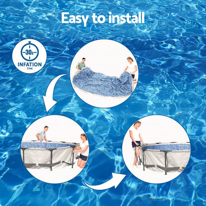 Bestway Swimming Pool 366x76cm Steel Frame Round Above Ground Pools w/ Filter Pump 6473L Home & Garden > Pool & Accessories > Swimming Pools Woofy and Whiskers