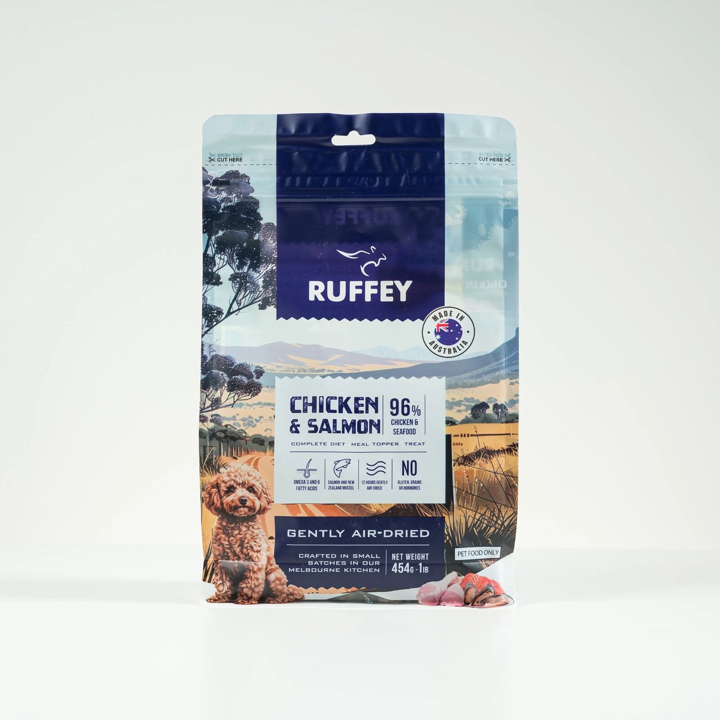 Ruffey Air-Dried Beef & Salmon 454G air dried dog food Ruffey Chicken