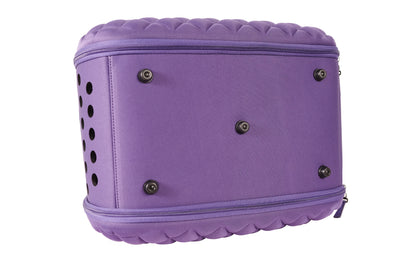 Ibiyaya Collapsible Pet Carrier with Shoulder Strap - Diamond Deluxe Purple Pet Carrier Ibiyaya