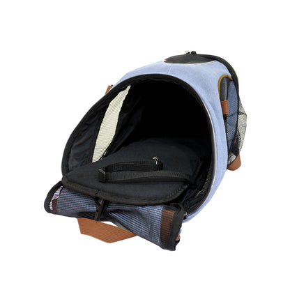 Ibiyaya Denim Fun Lightweight Pet Backpack Pet Carrier Ibiyaya