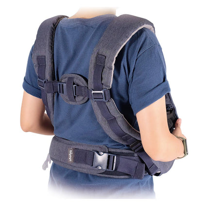 Ibiyaya Hug Pack Padded & Mesh Dog Sling Carrier - Denim Blue Pet Carrier ibiyaya