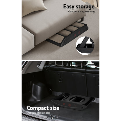 i.Pet Dog Ramp Steps For Bed Sofa Car Pet Stairs Ladder Portable Foldable Black Pet Care > Dog Supplies > Dog Steps & Ramps ipet