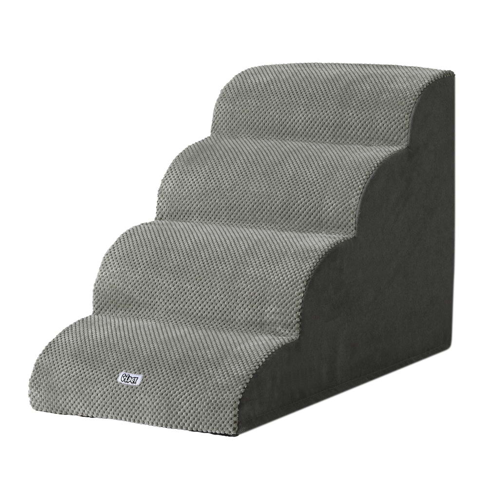i.Pet Dog Ramp Steps Foam 4 Tier Pet Stairs For Bed Sofa Car Portable Indoor Pet Care > Dog Supplies > Dog Steps & Ramps Ipet