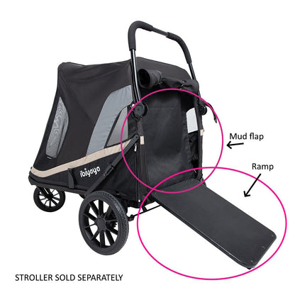 Ibiyaya Portable Dog Ramp & Mud Shield for the Grand Cruiser Stroller pet stroller dog ramp with mud shield Ibiyaya