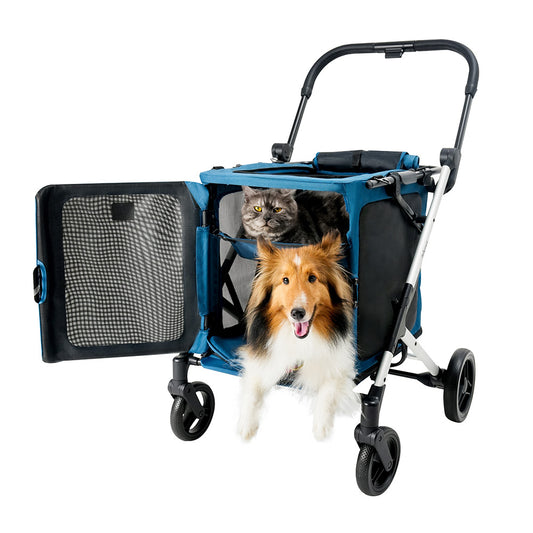 Ibiyaya Bigbuddy Stroller And Crate Combo - Crystal Teal pet stroller ibiyaya