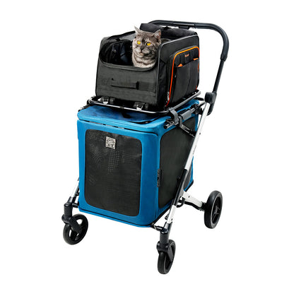 Ibiyaya Bigbuddy Stroller And Crate Combo - Crystal Teal pet stroller ibiyaya