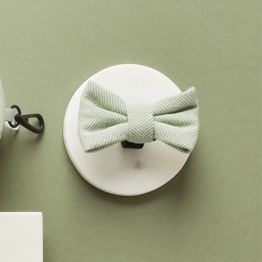 Cocopup London – Bow Tie – Sage Tweed Dog Apparel bow tie Cocopup London