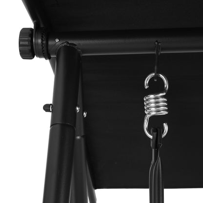 Gardeon Outdoor Swing Chair Garden Bench Furniture Canopy 2 Seater Black Furniture > Outdoor > Outdoor Chairs Woofy and Whiskers