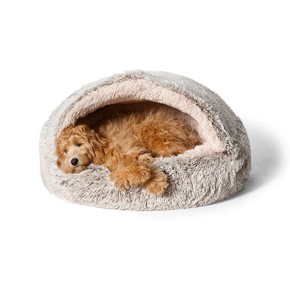 Snooza – Calming Hoodie Cuddler – Silver Fox pet bed Snooza Small Mink