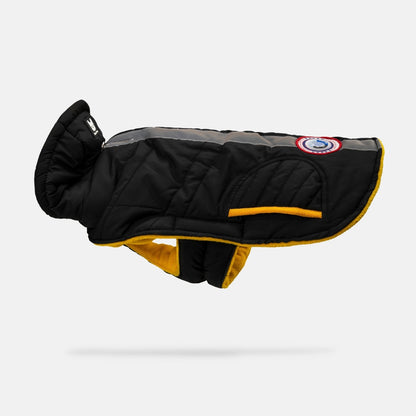 Jackson Dog Jacket - Black dog jacket Silver Paw