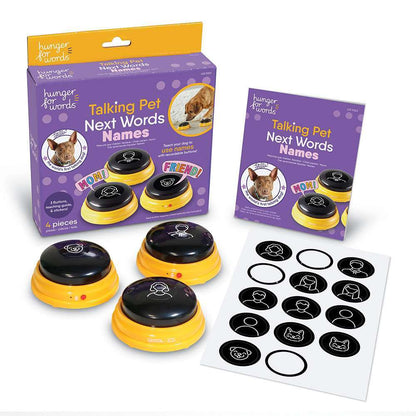 Hunger For Words Talking Pet Essential Words Set interactive dog tog training buttons Hunger for words Names