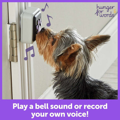 Hunger For Words Talking Pet Doorbell - Perfect when there's no doggy door! interactive dog doorbell Hunger for words