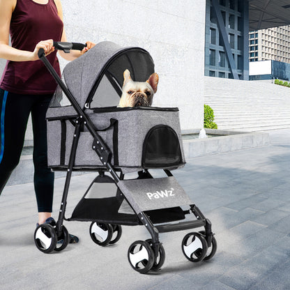 PaWz Large Pet Stroller Dog Cat Travel Grey pet stroller PaWz