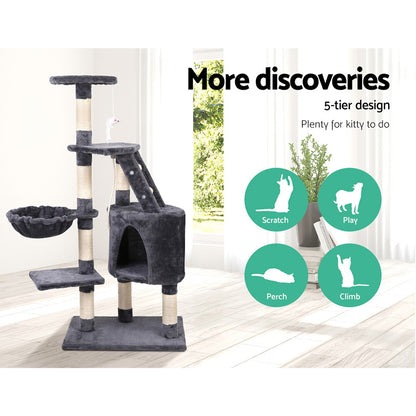 i.Pet Cat Tree 120cm Tower Scratching Post Scratcher Wood Condo House Bed Toys Pet Care > Cat Supplies > Cat Scratching Posts Ipet