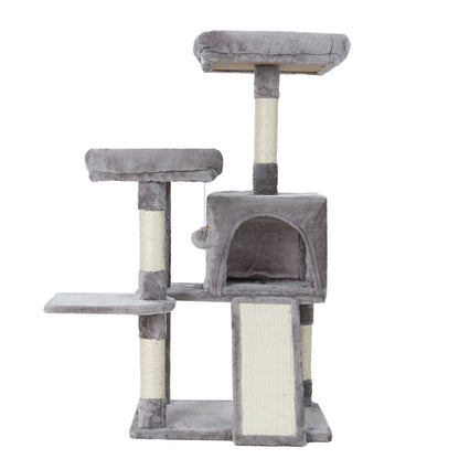 i.Pet Cat Tree 103cm Tower Scratching Post Scratcher Wood Condo House Trees Grey Pet Care > Cat Supplies > Cat Scratching Posts Ipet