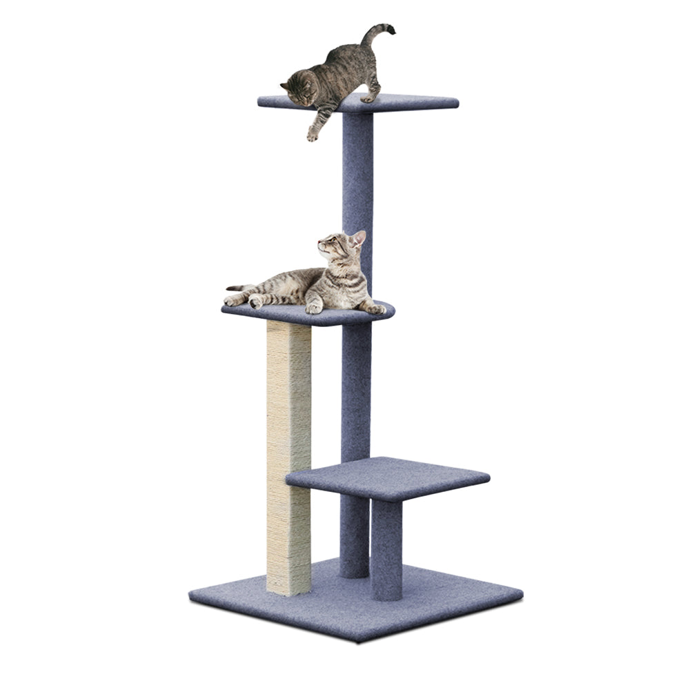 i.Pet Cat Tree 124cm Scratching Post Tower Scratcher Trees Wood Condo Board Pet Care > Cat Supplies > Cat Scratching Posts Ipet