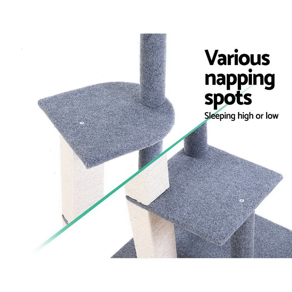 i.Pet Cat Tree 124cm Scratching Post Tower Scratcher Trees Wood Condo Board Pet Care > Cat Supplies > Cat Scratching Posts Ipet