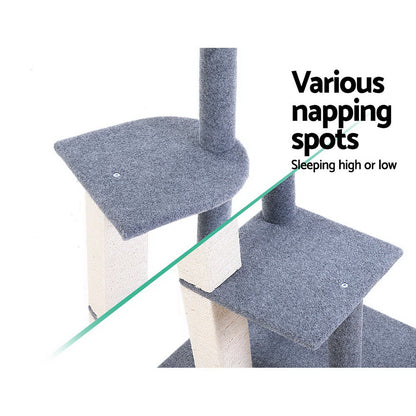 i.Pet Cat Tree 124cm Scratching Post Tower Scratcher Trees Wood Condo Board Pet Care > Cat Supplies > Cat Scratching Posts Ipet