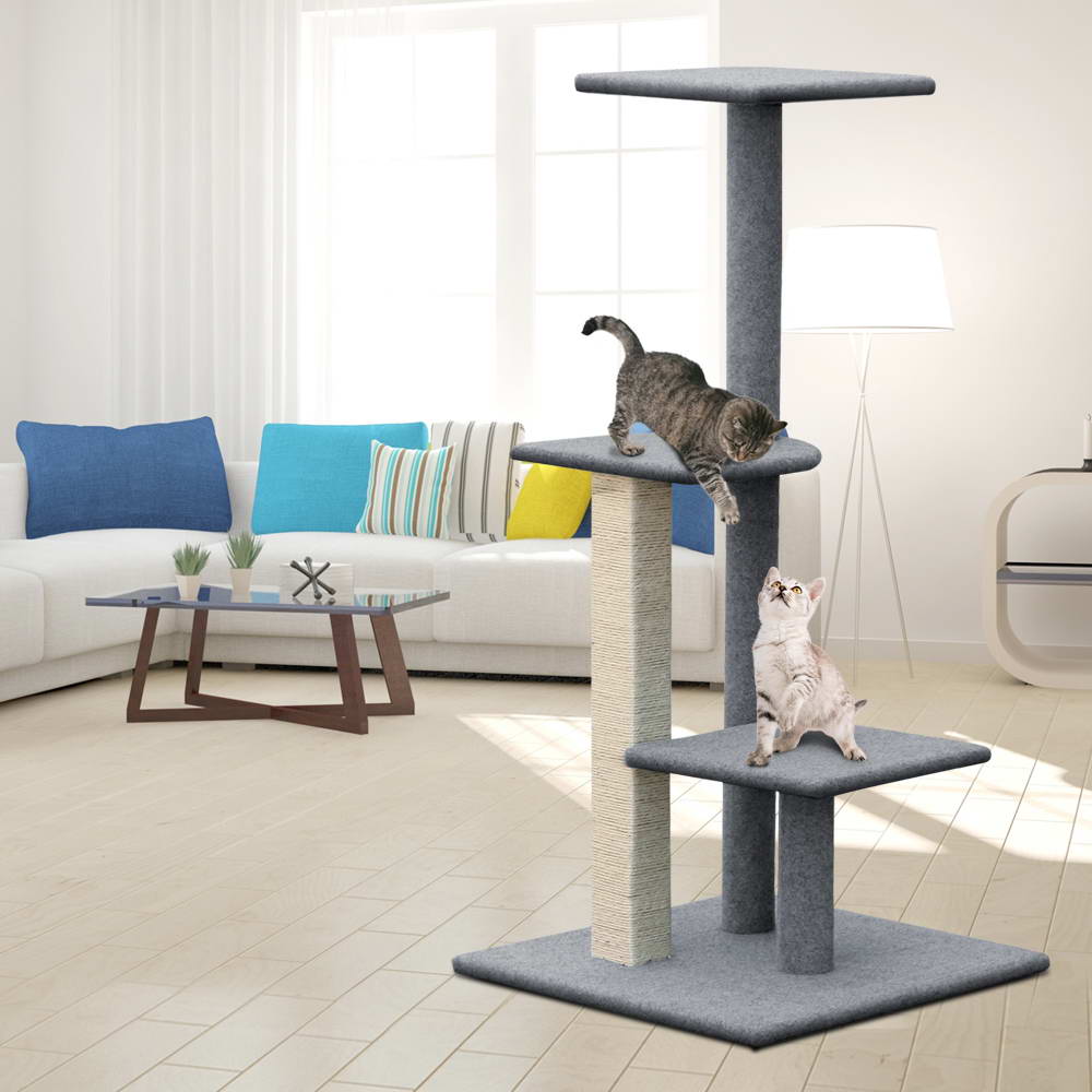 i.Pet Cat Tree 124cm Scratching Post Tower Scratcher Trees Wood Condo Board Pet Care > Cat Supplies > Cat Scratching Posts Ipet