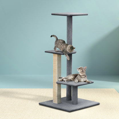 i.Pet Cat Tree 124cm Scratching Post Tower Scratcher Trees Wood Condo Board Pet Care > Cat Supplies > Cat Scratching Posts Ipet