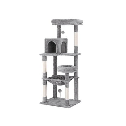 i.Pet Cat Tree Tower Scratching Post Scratcher 143cm Condo House Trees Grey Pet Care > Cat Supplies > Cat Scratching Posts ipet