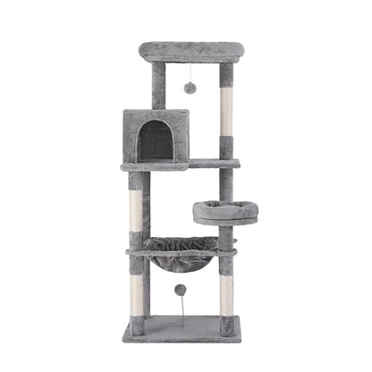 i.Pet Cat Tree Tower Scratching Post Scratcher 143cm Condo House Trees Grey Pet Care > Cat Supplies > Cat Scratching Posts ipet