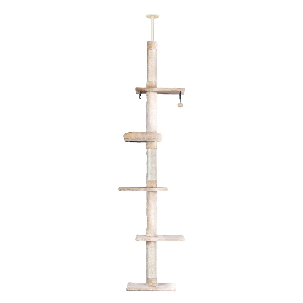 i.Pet Cat Tree 290cm Tower Scratching Cats Post Scratcher Floor to Ceiling Bed Pet Care > Cat Supplies > Cat Scratching Posts ipet