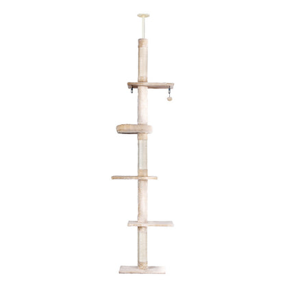 i.Pet Cat Tree 290cm Tower Scratching Cats Post Scratcher Floor to Ceiling Bed Pet Care > Cat Supplies > Cat Scratching Posts ipet