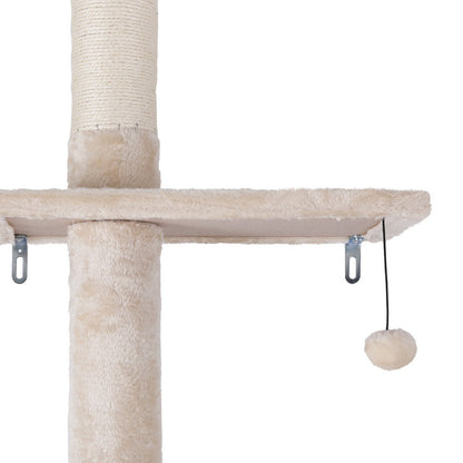 i.Pet Cat Tree 290cm Tower Scratching Cats Post Scratcher Floor to Ceiling Bed Pet Care > Cat Supplies > Cat Scratching Posts ipet
