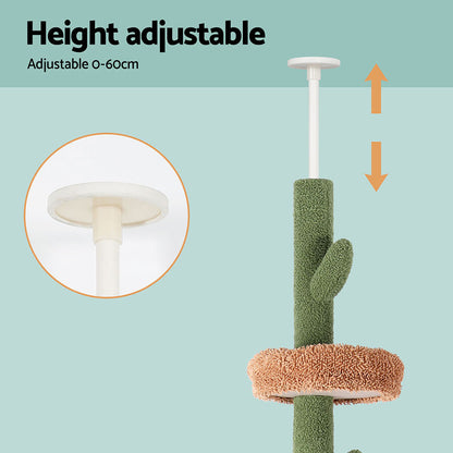 i.Pet Cat Tree Tower Scratching Post Scratcher Floor to Ceiling Cats Bed 290cm Pet Care > Cat Supplies > Cat Scratching Posts Ipet