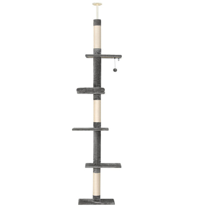 i.Pet Cat Tree 290cm Tower Scratching Post Scratcher Floor to Ceiling Cats Bed Pet Care > Cat Supplies > Cat Scratching Posts Ipet