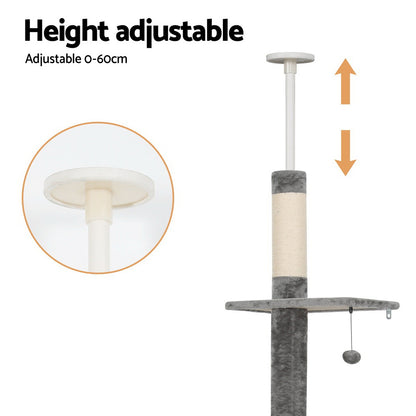 i.Pet Cat Tree 290cm Tower Scratching Post Scratcher Floor to Ceiling Cats Bed Pet Care > Cat Supplies > Cat Scratching Posts Ipet