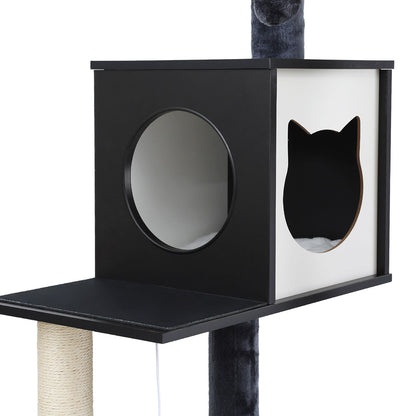 i.Pet Cat Tree Tower Scratching Post Scratcher 144cm Wood Bed Condo House Cabinet Pet Care > Cat Supplies > Cat Scratching Posts ipet