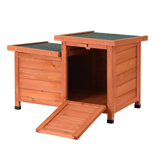 i.Pet Outdoor Cat House Rabbit Hutch Wooden Shelter Indoor Cat House Outdoor Condo Small Enclosure Pet Care > Coops & Hutches > Small Animal Habitats & Cages Ipet