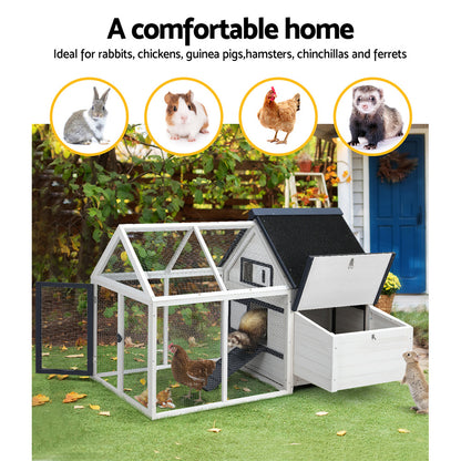 i.Pet Chicken Coop Rabbit Hutch 166cm x 120cm x 112cm Large House Run Cage XL Bunny Wooden Pet Care > Coops & Hutches > Small Animal Habitats & Cages Woofy and Whiskers