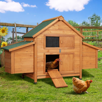 i.Pet Chicken Coop Rabbit Hutch 150cm x 68cm x 96cm Large House Run Cage Wooden Outdoor Pet Enclosure Pet Care > Coops & Hutches > Small Animal Habitats & Cages Woofy and Whiskers