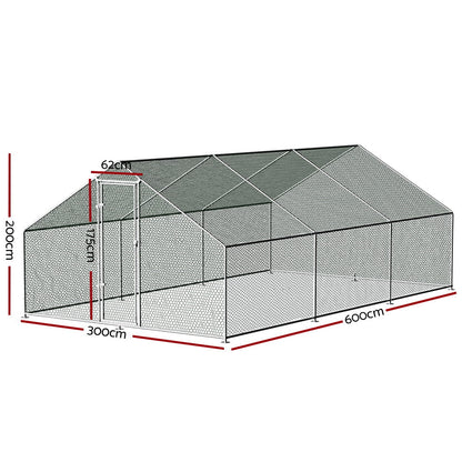 i.Pet Chicken Coop Cage 3x6x2m Galvanised Steel Pet Care > Coops & Hutches > Coop & Hutch Accessories ipet