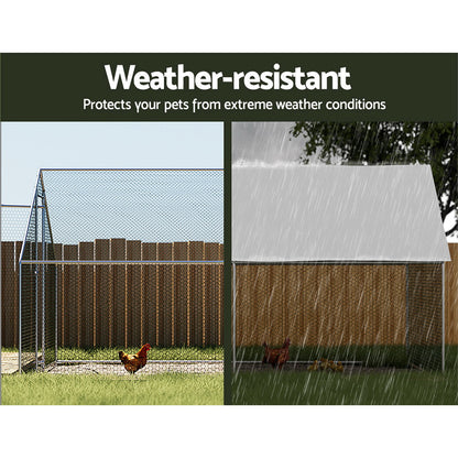 i.Pet Chicken Coop Cage 3x6x2m Galvanised Steel Pet Care > Coops & Hutches > Coop & Hutch Accessories ipet