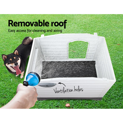 i.Pet Dog Kennel House Extra Large Outdoor Plastic Puppy Pet Cabin Shelter XL Grey Pet Care > Dog Supplies > Dog Kennels Woofy and Whiskers