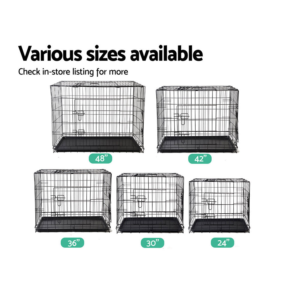 i.Pet 24" Dog Cage Crate Kennel 3 Doors Pet Care > Dog Supplies > Dog Kennels Ipet