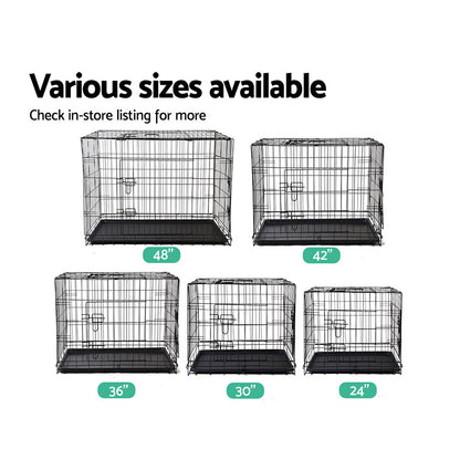 i.Pet 24" Dog Cage Crate Kennel 3 Doors Pet Care > Dog Supplies > Dog Kennels Ipet