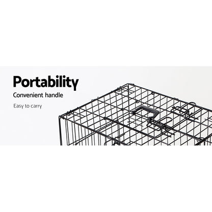 i.Pet 42" Dog Cage Crate Large Kennel 3 Doors Pet Care > Dog Supplies > Dog Kennels Ipet