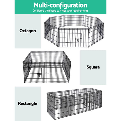 i.Pet 24" 8 Panel Dog Playpen Pet Fence Exercise Cage Enclosure Play Pen Pet Care > Dog Supplies > Dog Playpens & Gates ipet
