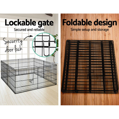 i.Pet 24" 8 Panel Dog Playpen Pet Fence Exercise Cage Enclosure Play Pen Pet Care > Dog Supplies > Dog Playpens & Gates ipet