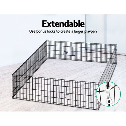 i.Pet 24" 8 Panel Dog Playpen Pet Fence Exercise Cage Enclosure Play Pen Pet Care > Dog Supplies > Dog Playpens & Gates ipet